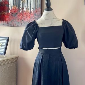 Jason Wu puff sleeve cotton crop top large